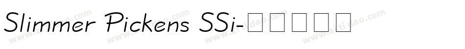 Slimmer Pickens SSi字体转换